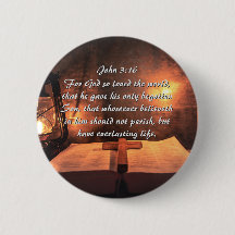 Johannes 3:16 Gud älskade så mycket världen, lykta
