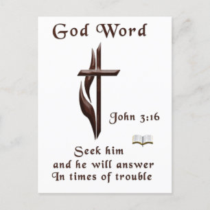 Johannes 3:16 inbjudan vykort