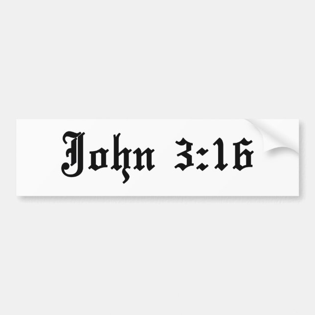 johannes 3:16 kristen bibelvers bildekal (Framsidan)