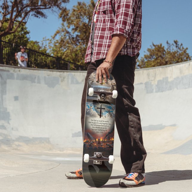 Johannes 3:16 mini skateboard bräda 18,5 cm (Utomhus 2)