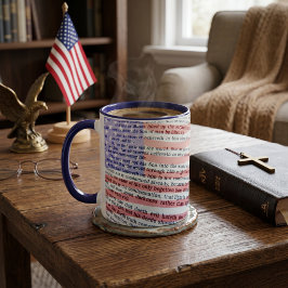 Johannes 3:16 och amerikansk flagga mugg
