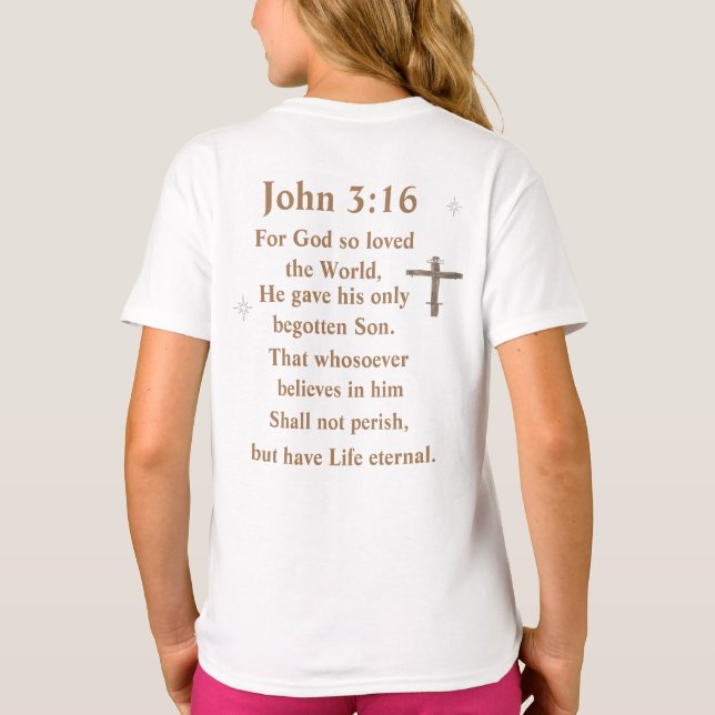 Johannes 3:16 t shirt (Baksida)