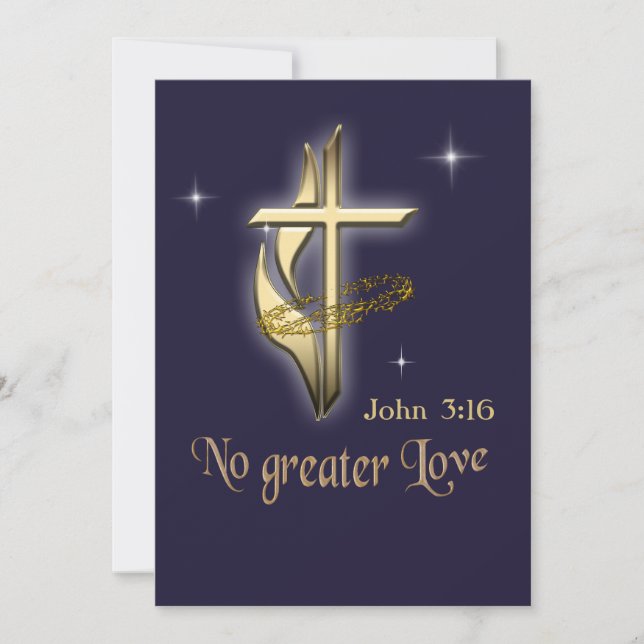 Johannes 3:16 tack kort (Framsida)
