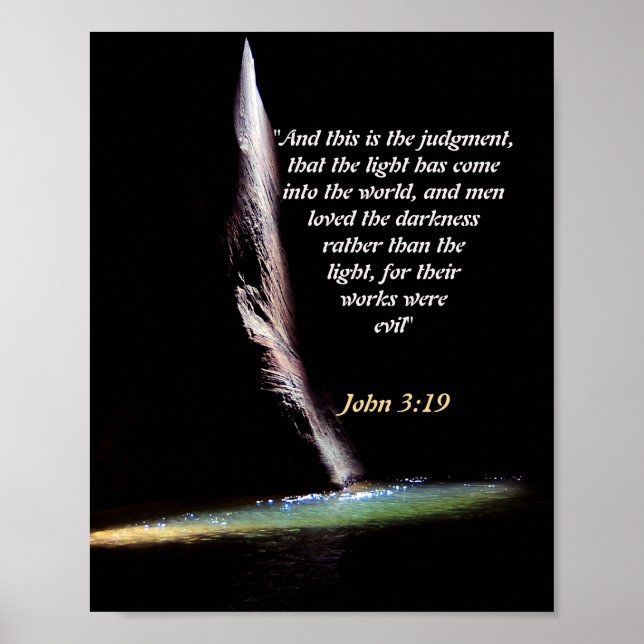 Johannes 3:19 poster (Framsidan)