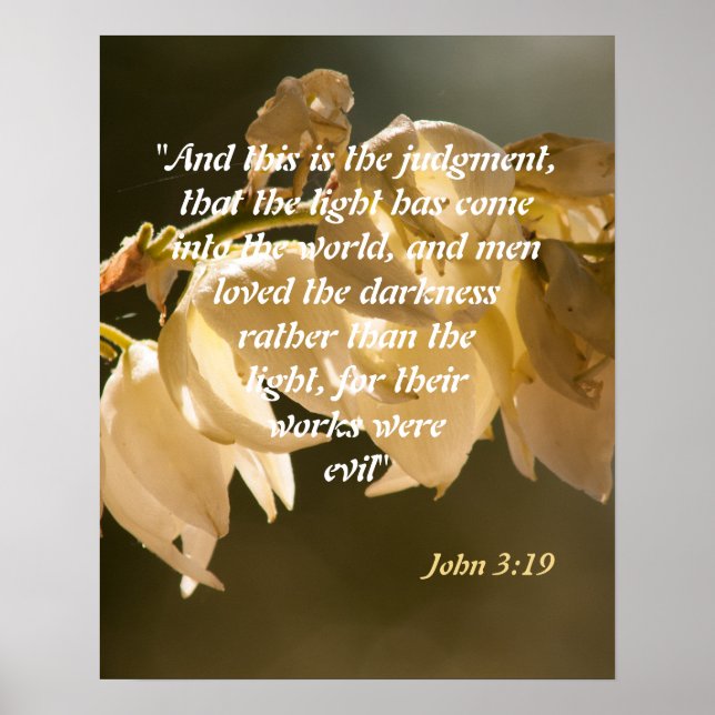 Johannes 3:19 poster (Framsidan)