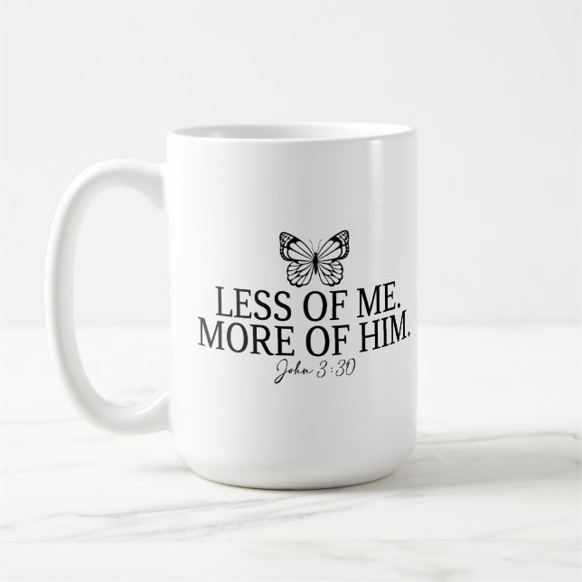 Johannes 3:30 Uttalande Kaffemugg (Vänster)