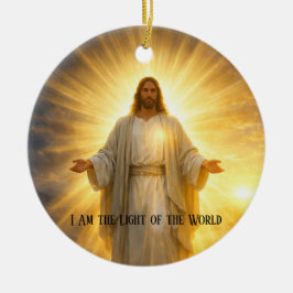 Johannes 8:12 Jag är ljuset Julgransprydnad Keramik