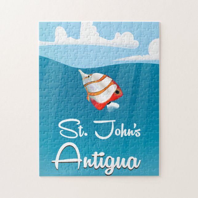 Johannes, Antigua och Barbuda Travel Poster Pussel (Vertikal)