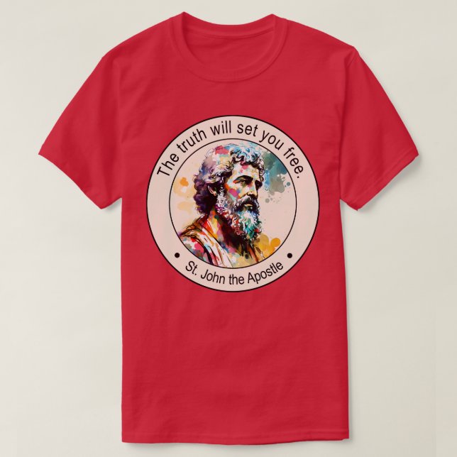 Johannes Apostle-Religiösan citerar Gift inspirin T Shirt (Design framsida)