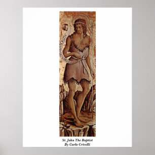 Johannes Baptist av Carlo Crivelli Poster