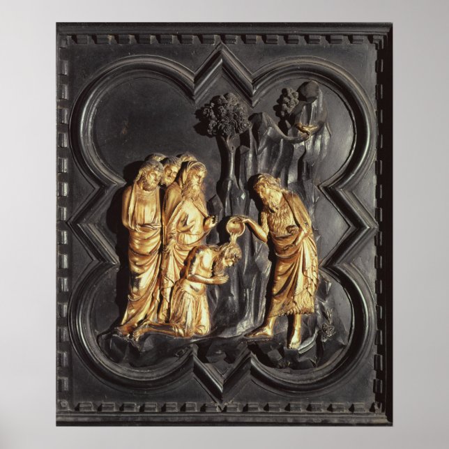 Johannes Baptist baptizing in River Poster (Framsidan)
