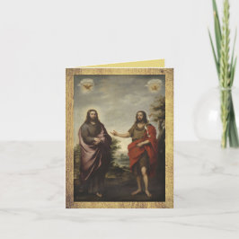 Johannes Baptist och Jesus - Murillo Helgdag Kort