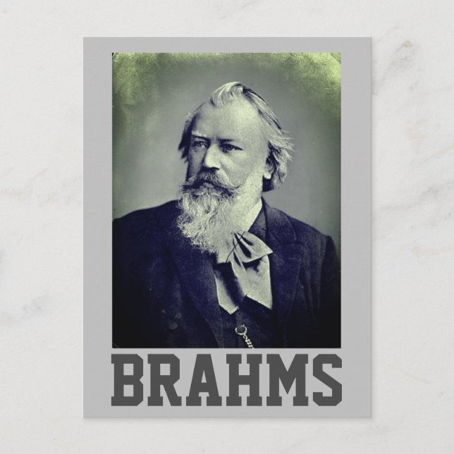 Johannes Brahms (1889) Vykort (Framsida)