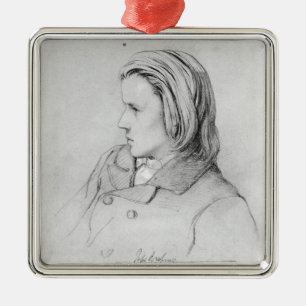 Johannes Brahms åldrades tjugo, 1853 Julgransprydnad Metall