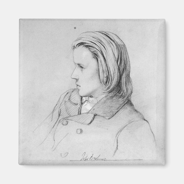 Johannes Brahms åldras 2, 1853 Magnet (Framsidan)