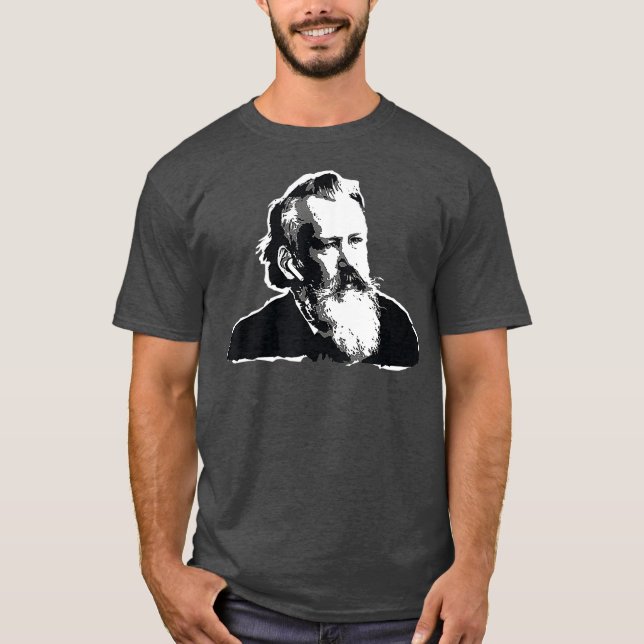 Johannes Brahms Bach Classical Music Composer T Shirt (Framsida)