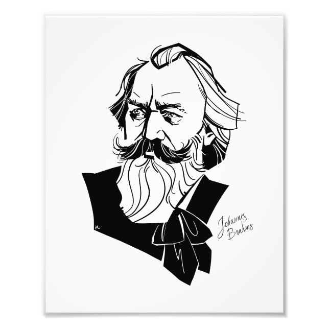 Johannes Brahms Fototryck (Framsidan)