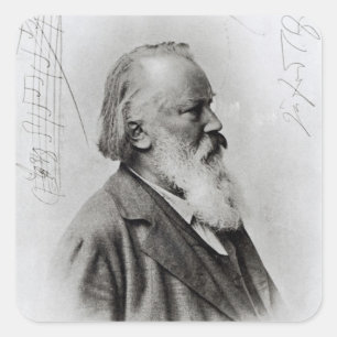 Johannes Brahms Fyrkantigt Klistermärke