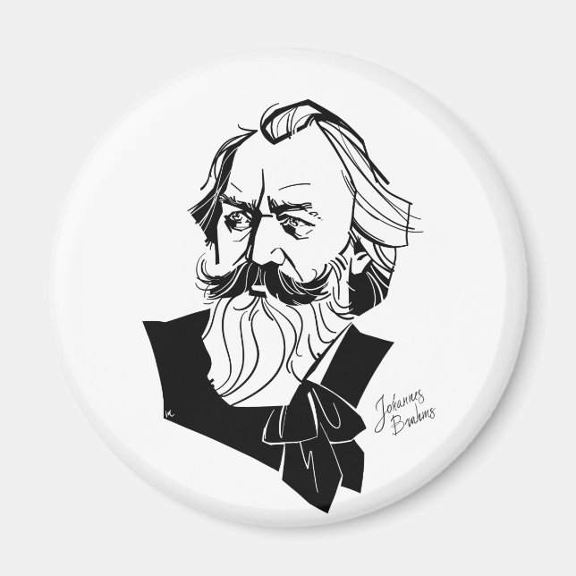 Johannes Brahms Magnet (Framsidan)