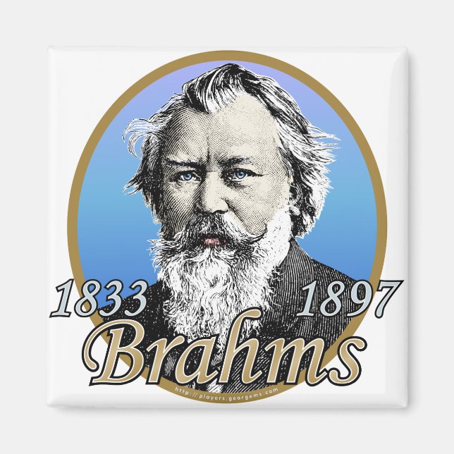Johannes Brahms Magnet (Framsidan)