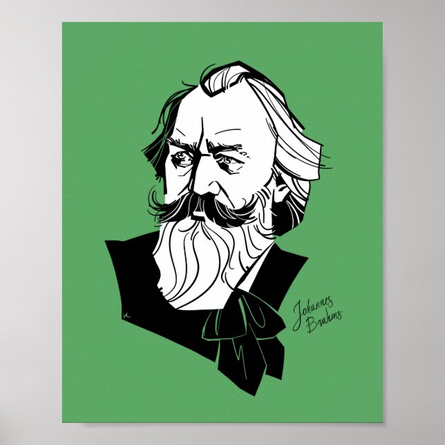 Johannes Brahms Poster (Framsidan)