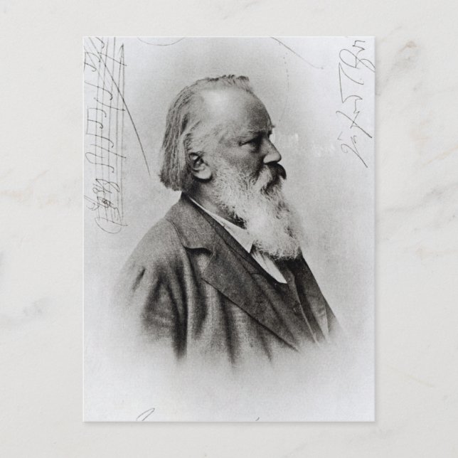 Johannes Brahms Vykort (Framsida)