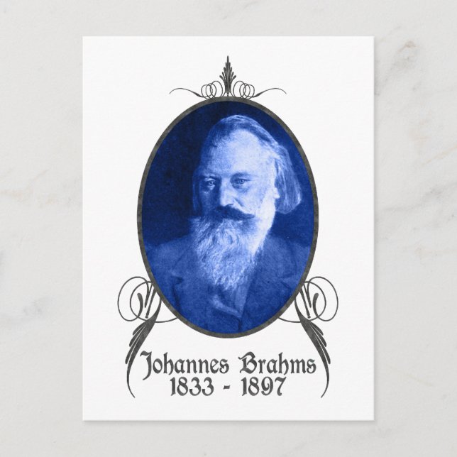 Johannes Brahms Vykort (Framsida)