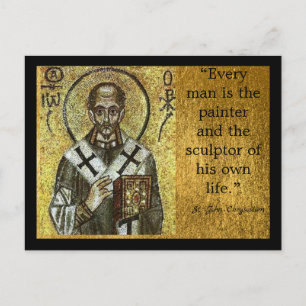 Johannes Chrysostom l ortodox l Catholik l Icon Vykort