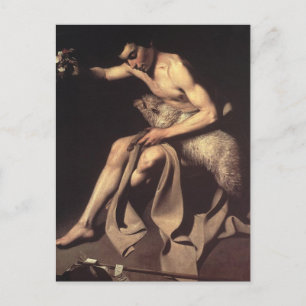 Johannes döparen av Caravaggio vykort