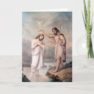 Johannes Döparen döper Jesus i Jordanfloden Kort