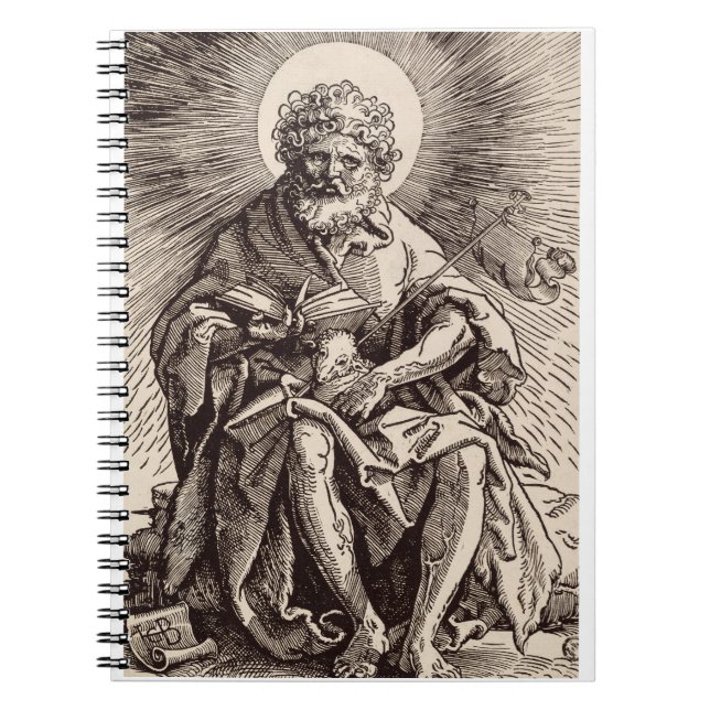 Johannes döparen med lammet  anteckningsbok (Framsidan)