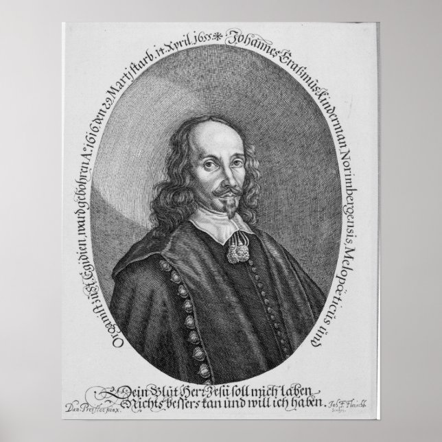 Johannes Erasmus Kindermann Poster (Framsidan)