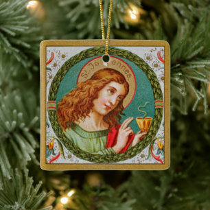 Johannes Evangelist (JMAS 06) Julgransprydnad Keramik