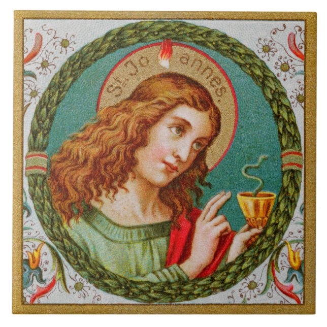 Johannes Evangelist (JMAS 06) Kakelplatta (Framsidan)