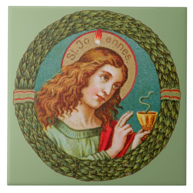 Johannes Evangelist (JMAS 06) Kakelplatta (Framsidan)