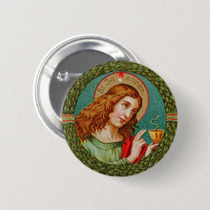 Johannes Evangelist (JMAS 06) Round Knapp