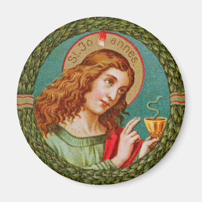 Johannes Evangelist (JMAS 06) Round Magnet (Framsidan)