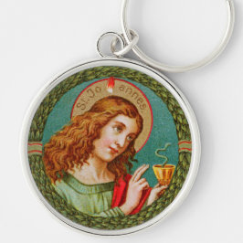 Johannes Evangelist (JMAS 06) Round Metall Rund Silverfärgad Nyckelring