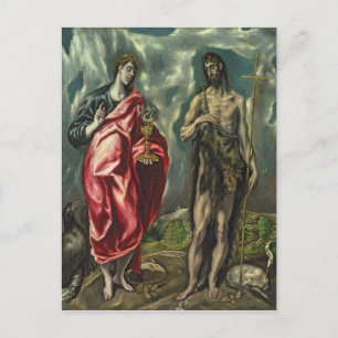 Johannes Evangelist och Johannes Baptist Vykort
