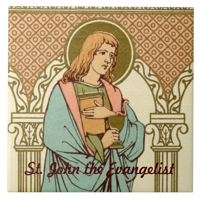 Johannes Evangelist (RLS 07) Kakelplatta (Framsidan)