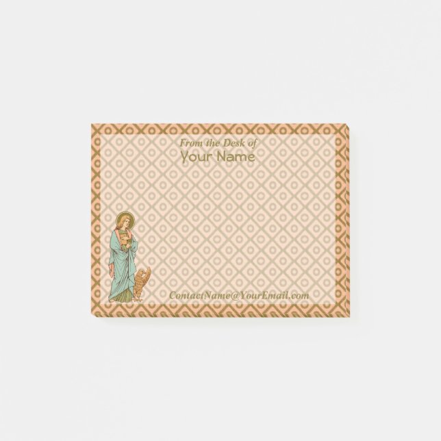 Johannes Evangelist (RLS 07, Stil 2) 4"x3" Post-it Block (Framsida)