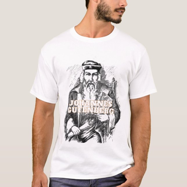 Johannes Gutenberg t-shirt  (Framsida)