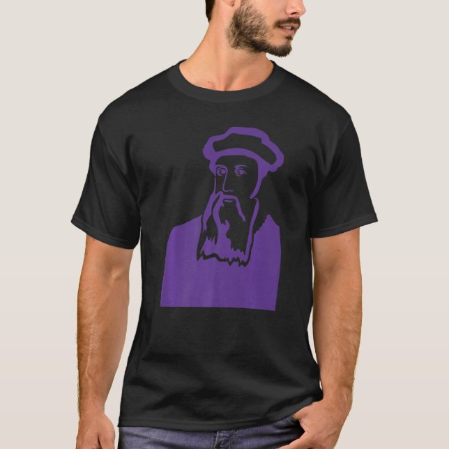Johannes Gutenberg tryckning Pressmeddelande Bok R T Shirt (Framsida)
