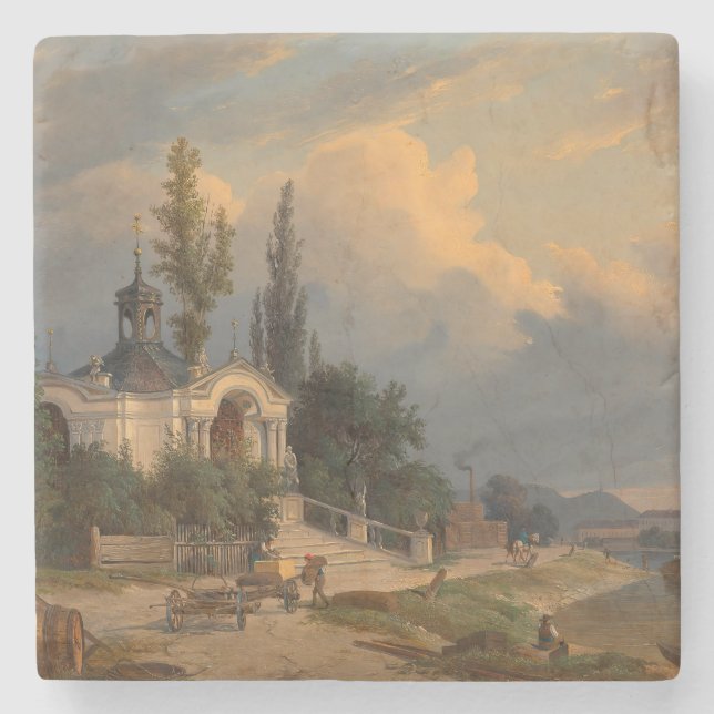 Johannes Nepomuk-chapel på Schanzel Stenunderlägg (Framsidan)