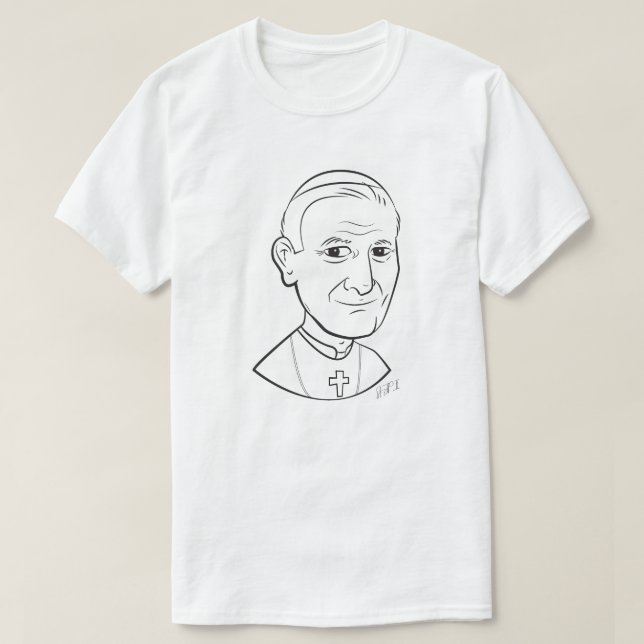 Johannes Paulus II Caricature T Shirt (Design framsida)