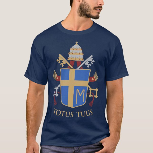 Johannes Paulus II Jackar om Arm T Shirt (Framsida)