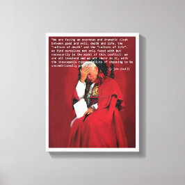 Johannes Paulus II om Livet. Canvastryck