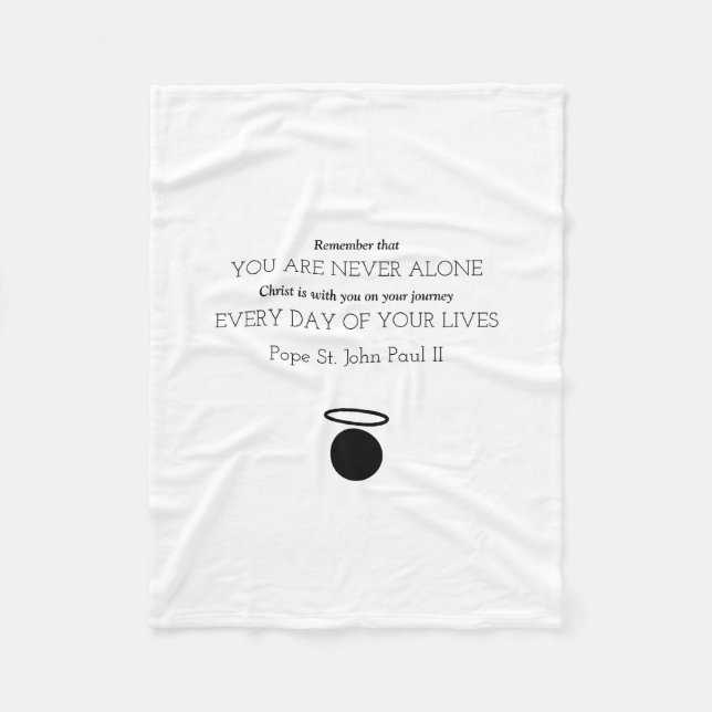 Johannes Paulus II Quote Blanket Fleecefilt (Framsidan)