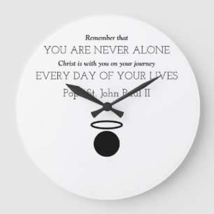 Johannes Paulus II Quote Clock Stor Klocka