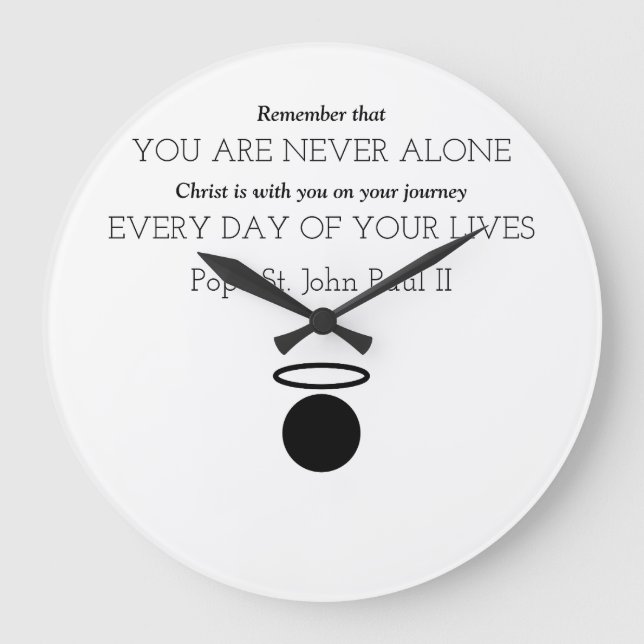 Johannes Paulus II Quote Clock Stor Klocka (Framsida)